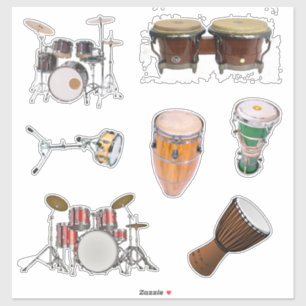 Drums en percussie Sticker Pack