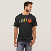 Drums Evolution Retro Music Drummer T-shirt (Voorkant volledig)