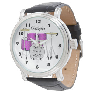 Drums Gewoon naam toevoegen Horloge