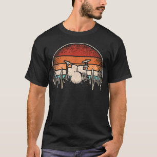 Drums Hartslag Drummer Percussionisten Retro Drum T-shirt
