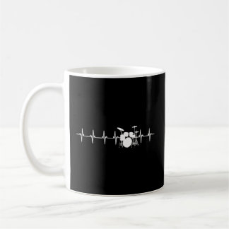 Drums Heartbeat voor drummers percussionisten drum Koffiemok