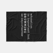 Drums Marching Band Drummer Educatie Fleece Deken (Voorkant (Horizontaal))