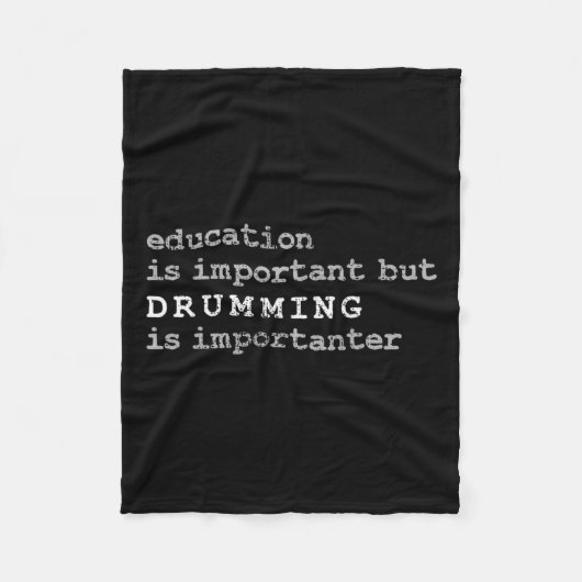 Drums Marching Band Drummer Educatie Fleece Deken (Voorkant)