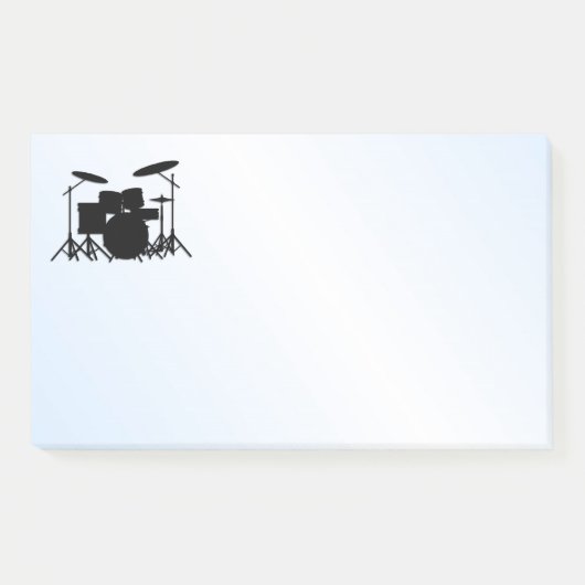 Drums Music Design Blue Post-it® Notes (Voorkant)