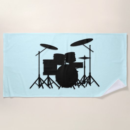 Drums Music Design Blue Strandlaken (Voorkant)