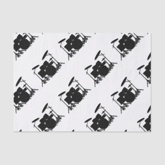 Drums Music Design Shower Curtain Tissuepapier (Voorkant)