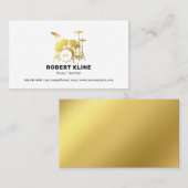 Drums Muziekdocent | gouddrummer Visitekaartje (Voorkant / Achterkant)