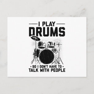 Drums Muziekinstrument Drummer Gift Briefkaart