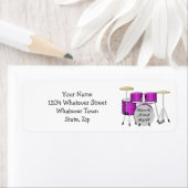 Drums Ontwerp Retouradres Etiket (Insitu)
