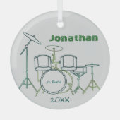 Drums Personalized Ornament (Voorkant)