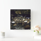 Drums Power Vierkante Klok (Huis)