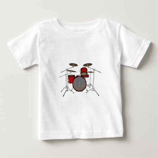 Drums: Red Drum Kit: 3D-model: (Voorkant)