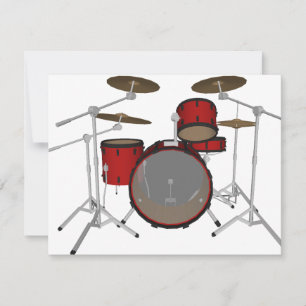 Drums: Red Drum Kit: 3D-model: