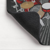 Drums: Red Drum Kit: 3D-model: Mousepad Muismat (Hoek)