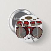 Drums: Red Drum Kit: 3D-model: Ronde Button 5,7 Cm (Voorkant /achterkant)