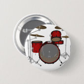 Drums: Red Drum Kit: 3D-model: Ronde Button 5,7 Cm (Voorkant /achterkant)
