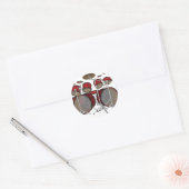 Drums: Red Drum Kit: 3D-model: Ronde Sticker (Envelop)