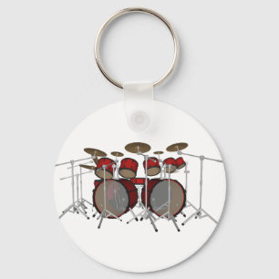 Drums: Red Drum Kit: 3D-model: Sleutelhanger