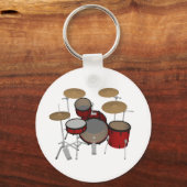 Drums: Red Drum Kit: 3D-model: Sleutelhanger (Voorkant)