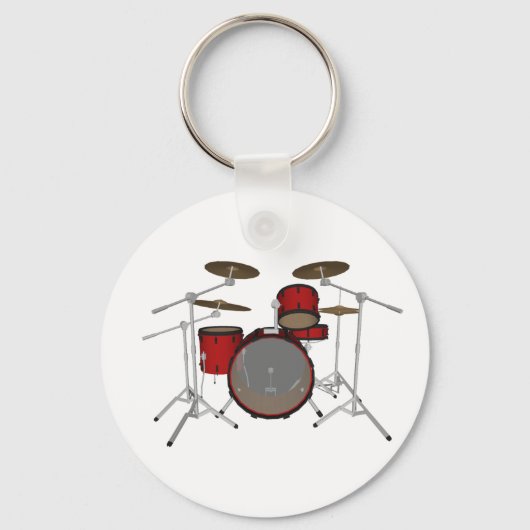 Drums: Red Drum Kit: 3D-model: Sleutelhanger (Voorkant)