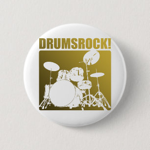 Drums Rocks. Ronde Button 5,7 Cm