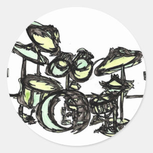 Drums Ronde Sticker