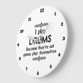 Drums - Speel zelf Funny Deco Music Grote Klok (Hoek)