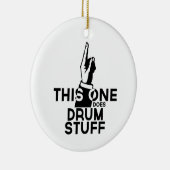Drums Stuff - Funny Drums Music Keramisch Ornament (Rechts)