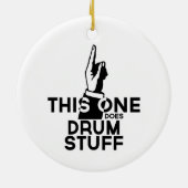Drums Stuff - Funny Drums Music Keramisch Ornament (Achterkant)