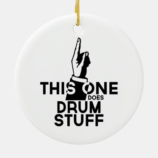 Drums Stuff - Funny Drums Music Keramisch Ornament (Achterkant)
