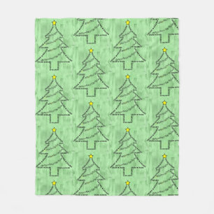 Drums Tekst Kerstboom Fleece Deken
