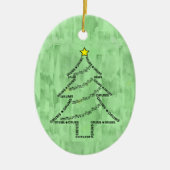 Drums Tekst Kerstboom Keramisch Ornament (Voorkant)