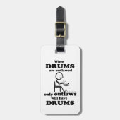 Drums verboden bagagelabel (Voorkant verticaal)