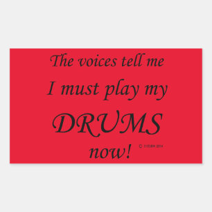 Drums Voices Dit Doit Jouer Sticker Rectangulaire