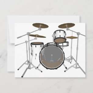Drums: White drumkit: 3D model:
