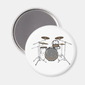 Drums: White drumkit: 3D model: Magneet (Voorkant / Achterkant)
