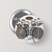 Drums: White drumkit: 3D-model: Ronde Button 5,7 Cm (Voorkant /achterkant)