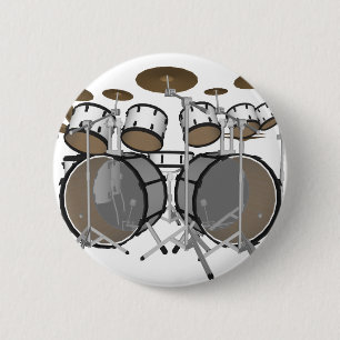 Drums: White drumkit: 3D-model: Ronde Button 5,7 Cm