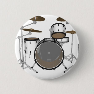 Drums: White drumkit: 3D-model: Ronde Button 5,7 Cm