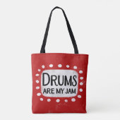 Drums zijn mijn jam Canvas tas (Achterkant)