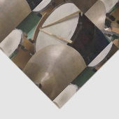 Drumset bekkens en stokken tissuepapier (Detail)