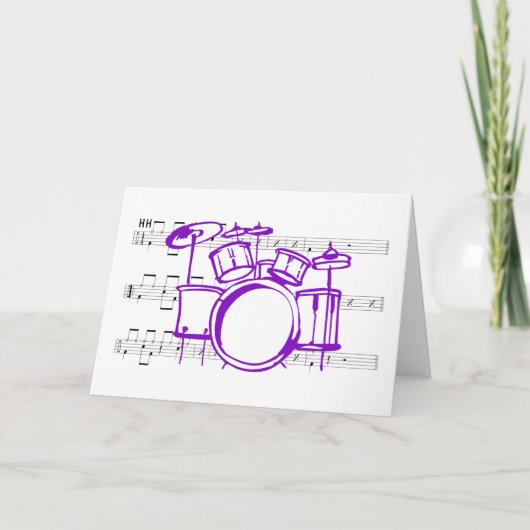 drumset en muziek kaart (Voorkant)
