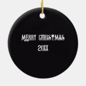 Drumset-gepersonaliseerde kerstversiering keramisch ornament (Achterkant)