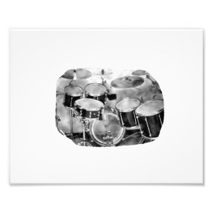 Drumset noir et blanc conception de la photo