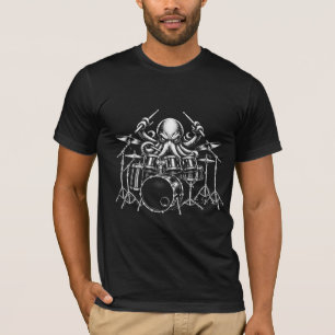 Drumspelende Octopus T-shirt
