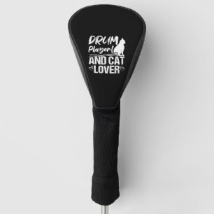 Drumspeler en kattenliefhebber Drums en katten Lie Golfheadcover