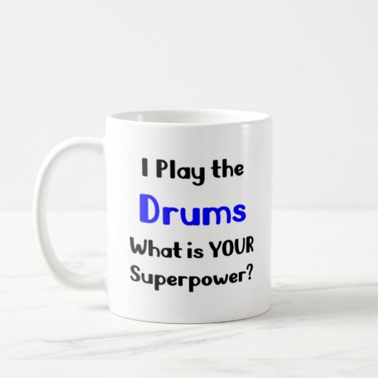 drumspeler koffiemok (Links)