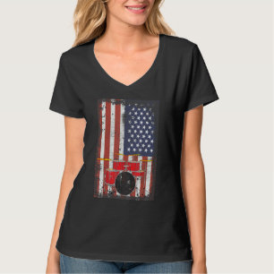 drumstel Amerikaanse vlag op 4 juli T-shirt