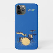 Drumstel op Blauw Case-Mate iPhone Case (Achterkant)