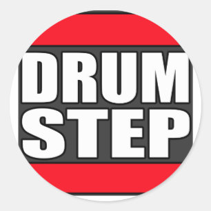 DRUMSTEP Drum en Bass and Dubstep Ronde Sticker